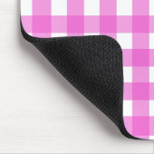 Roze gingham muismat (Hoek)