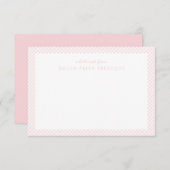 Roze gingham op maat gesneden kind (Voorkant / Achterkant)