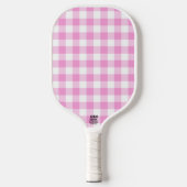 roze gingham pickleball paddle (Voorkant)