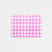 Roze gingham post-it® notes (Voorkant)