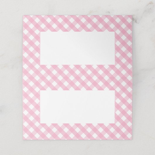 Roze Gingham Ruitpatroon (Buitenkant ongevouwen)