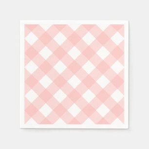 Roze Gingham servetten