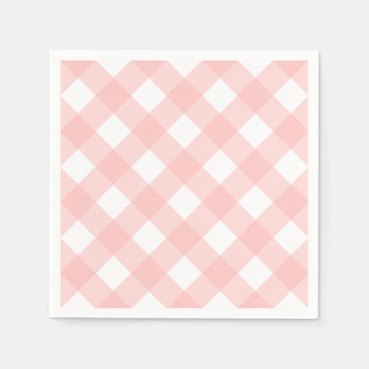 Roze Gingham servetten (Voorkant)