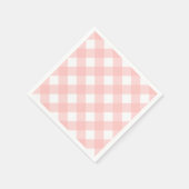 Roze Gingham servetten (Hoek)