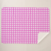 Roze gingham sherpa deken (Voorkant (horizontaal))