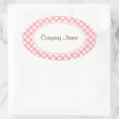 Roze Gingham Stickers (Tas)