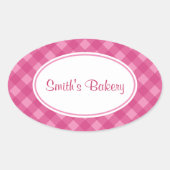 Roze Gingham Stickers (Voorkant)