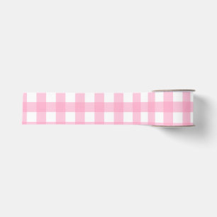 Roze Gingham & Stippen Inpakpapier Set Grosgrain Lint