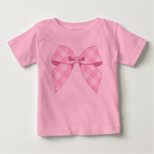 Roze Gingham Strik Roze Tutu Baby Body