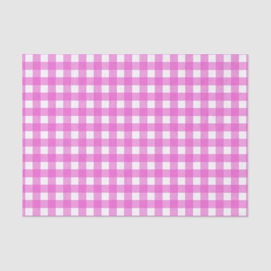 Roze gingham tissuepapier (Voorkant)