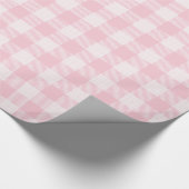 Roze gingham voor Collectie dat Baby ompakt Cadeaupapier (Hoek)