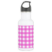 Roze gingham waterfles (Voorkant)