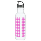 Roze gingham waterfles  (Achterkant)