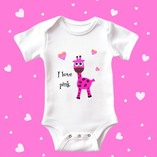 Roze giraaf romper