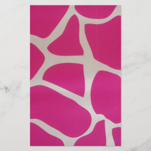 Roze Giraffe afdrukken Briefpapier
