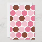 Roze Giraffe Baby shower Uitnodiging (Achterkant)