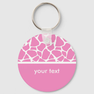 Roze Giraffe Druk sleutelketen af Sleutelhanger