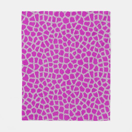 Roze Giraffe Fleece Blanket (Voorkant)