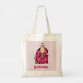 Roze Giraffe Kinder Monogram G Tote Bag (Achterkant)