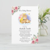 Roze Giraffe Mam Baby shower Kaart (Staand voorkant)