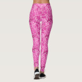 Roze Giraffe Skin Acid Wash Pattern Leggings (Achterkant)