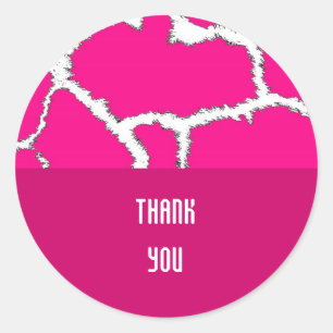 Roze Giraffe Vachtpatroon Ronde Sticker