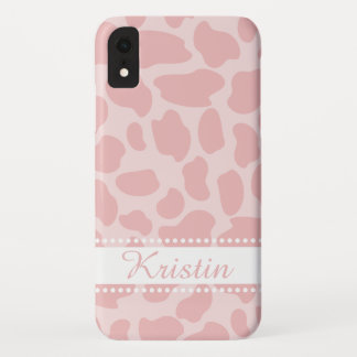 Roze Giraffe vlekken iPhone XR Hoesje