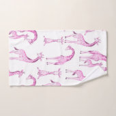 Roze Giraffes grillige meisjes Baby shower Kinder Bad Handdoek (Handdoek)