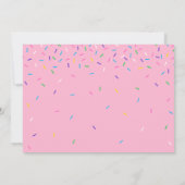 Roze Girl Baby Sprinkle Invitations Kaart (Achterkant)