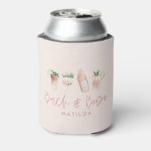 roze girly bach & booze bachelorette weekend chic blikjeskoeler (Blikje Achterkant)