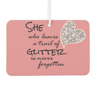 Roze Girly Glitter Quote Luchtverfrisser