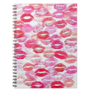 Roze Girly Kisses Notitieboek