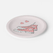 Roze Girly Sneakers Papieren Bordje (Gekanteld)