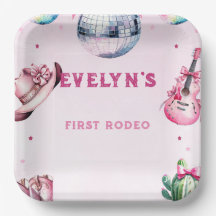 Roze Gitaar Cowboy Party Cactus Verjaardag