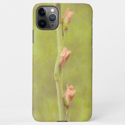 Roze Gladiolus Bloem Bud Art Telefoon Case iPhone Hoesje (Achterkant)
