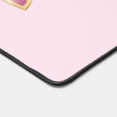 Roze Glam Bow met een Center Edelsteen Bureaumat (Hoek)