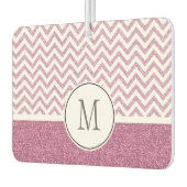 Roze Glam Faux Glitter Chevron Luchtverfrisser (Links)