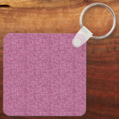 Roze Glam Faux Glitter Chevron Sleutelhanger (Achterkant)