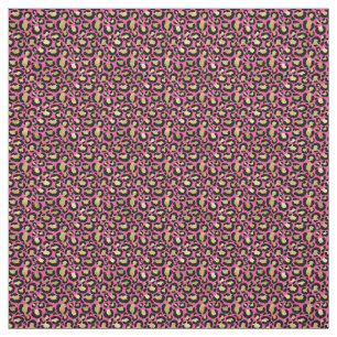 Roze Glam Gold Leopard Print Stof