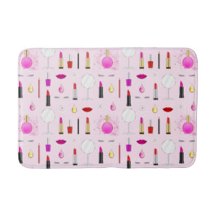 Roze Glam Make-up Patroon Badmat