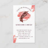 Roze Glam Nail Art Manicure Salon Script Monogram Visitekaartje (Achterkant)