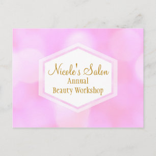 Roze Glamour Lichtjes Bokeh Chic Evenementen Postk Briefkaart