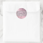 Roze Glans Damast Sticker (Tas)