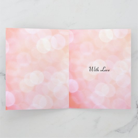 Roze glans moderne Gefeliciteerd zus Kaart (Binnen)