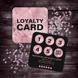 Roze Glanzende Verf Elegant Klantenkaartje