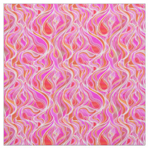 Roze Glas in lood Abstract Stof