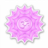 Roze glas Lotus Flower Sticker (Voorkant)