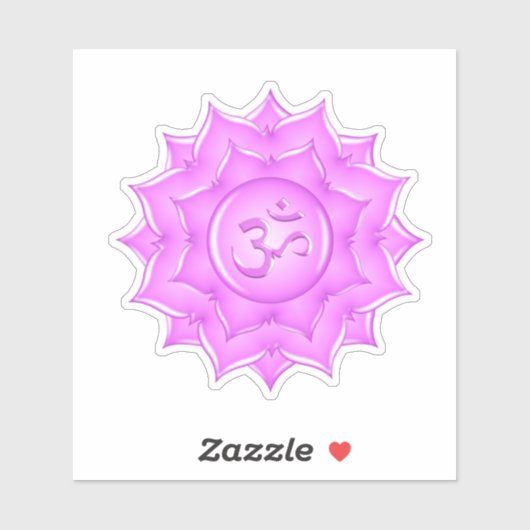 Roze glas Lotus Flower Sticker (Vel)