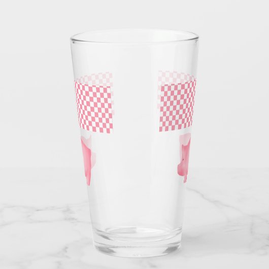 Roze glazen beker (Links)