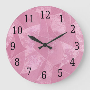 Roze glazen ronde klok